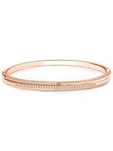 Delicate Rose Gold CZ Slim Round Kada