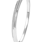 Delicate Silver-Plated CZ Slim Round Kada