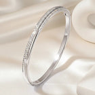 Delicate Silver-Plated CZ Slim Round Kada