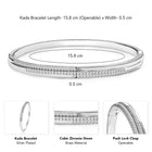 Delicate Silver-Plated CZ Slim Round Kada
