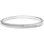 Delicate Silver-Plated CZ Slim Round Kada