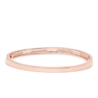 Modern Linear Segment Kada Bracelet  in Rose Gold featuring Cubic Zirconia kada bracelet  
