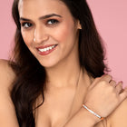 Modern Linear Segment Kada Bracelet - Rose Gold