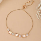 Shiny Zirconia Accented Chain Bracelet