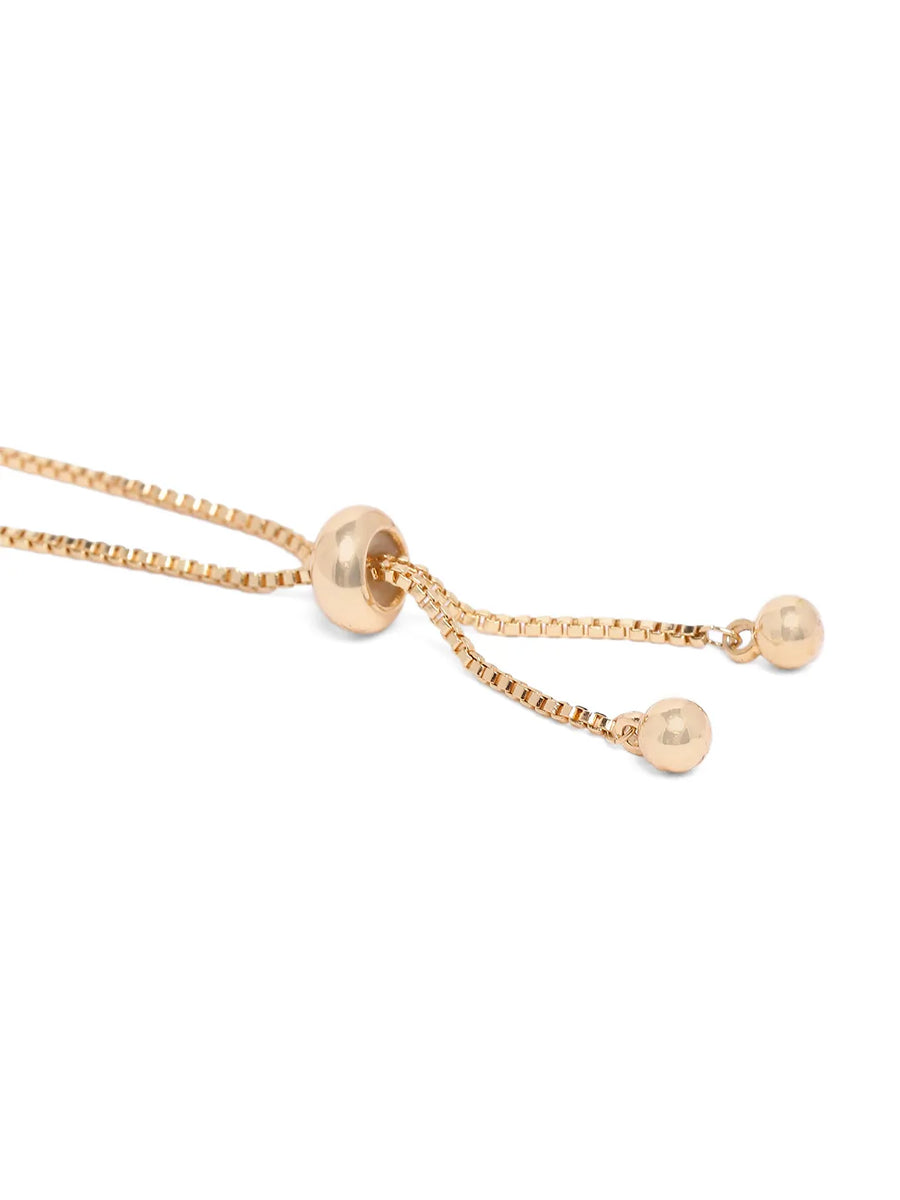 Shiny Zirconia Accented Chain Bracelet