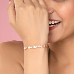 Oval Whisper & Zirconia Charm Bracelet