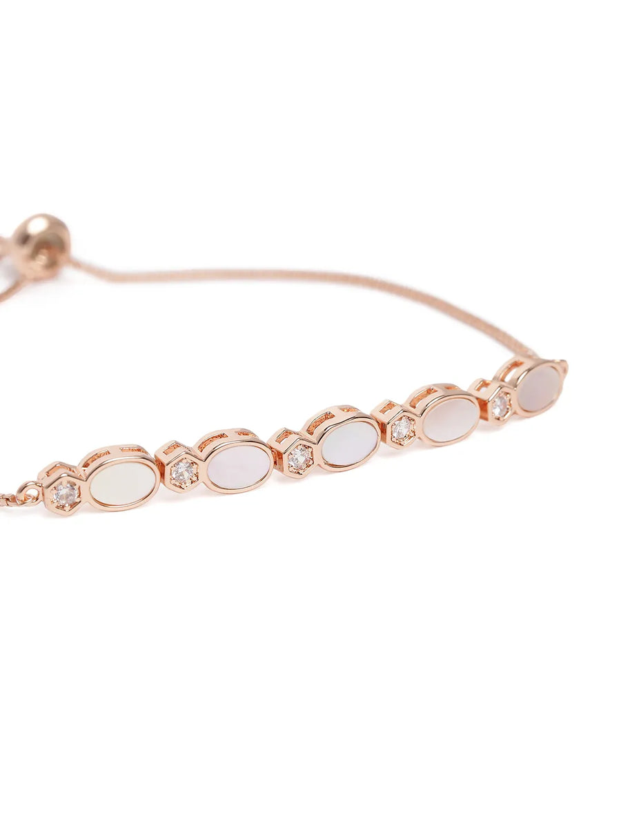Oval Whisper & Zirconia Charm Bracelet