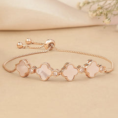 Dazzling CZ Clover Accent Bracelet