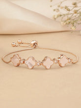 Dazzling CZ Clover Accent Bracelet