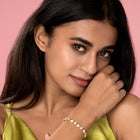 Shimmering CZ Floral Bracelet