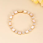 Mother of Pearl & CZ Link Bracelet