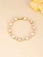 Mother of Pearl & CZ Link Bracelet