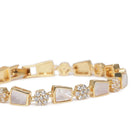 Mother of Pearl & CZ Link Bracelet