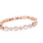 CZ Cluster & Mother of Pearl  Bracelet