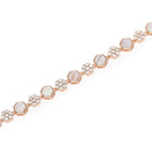 CZ Cluster & Mother of Pearl  Bracelet