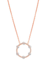 Ravishing Rounds Rose Gold Plated CZ Pendant Set