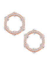 Ravishing Rounds Rose Gold Plated CZ Pendant Set