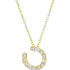 Chic Gold Baguette Circle Pendant Set