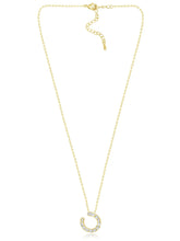 Chic Gold Baguette Circle Pendant Set