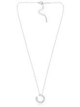 Chic Silver Baguette Circle Pendant Set