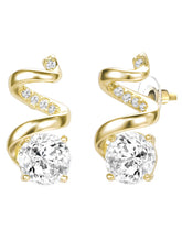 Glam Gold CZ Crystal Curve Pendant Set