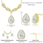 Alluring Gold CZ Teardrop Pendant Set