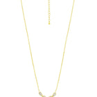 Alluring Gold CZ Teardrop Pendant Set