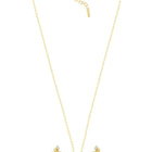 Blooming Gold CZ Floral Pendant Set