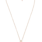Charming Rose Gold CZ Heart Pendant Set