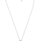 Charming Silver-Plated CZ Heart Pendant Set