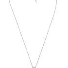 Charming Silver-Plated CZ Heart Pendant Set