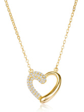 Dreamy Gold-Plated CZ Heart Pendant Set
