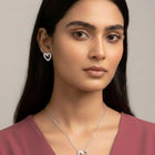 Dreamy Silver-Plated CZ Heart Pendant Set