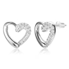 Dreamy Silver-Plated CZ Heart Pendant Set