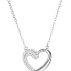 Dreamy Silver-Plated CZ Heart Pendant Set