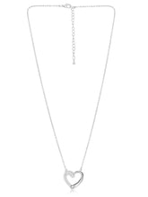 Dreamy Silver-Plated CZ Heart Pendant Set