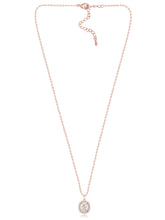 Luxe Rose Gold CZ Cushion Pendant Set