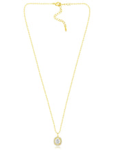 Luxe Gold CZ Cushion Pendant Set