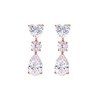 Peora Eternal Love CZ Drop Earrings - Rose Gold