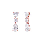 Peora Eternal Love CZ Drop Earrings - Rose Gold