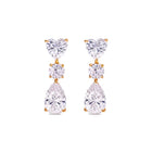 Peora Eternal Love CZ Drop Earrings - Gold