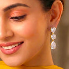 Peora Eternal Love CZ Drop Earrings - Gold