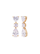 Peora Eternal Love CZ Drop Earrings - Gold