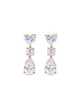 Peora Eternal Love CZ Drop Earrings - Gold