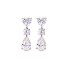Peora Eternal Love CZ Drop Earrings - Silver