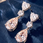 Peora Eternal Love CZ Drop Earrings - Silver