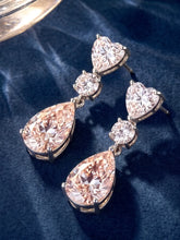 Peora Eternal Love CZ Drop Earrings - Silver