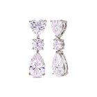 Peora Eternal Love CZ Drop Earrings - Silver