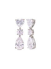 Peora Eternal Love CZ Drop Earrings - Silver