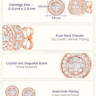 Peora Minimal CZ Stud Earrings - Rose Gold